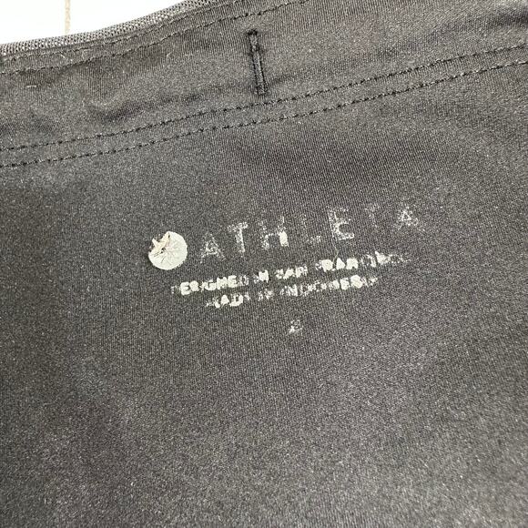 Athleta Shorts Womens 4 Black White Ascender Side Stripe Athletic Workout Gym - Picture 3 of 10
